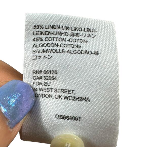 ANTHROPOLOGIE Blue White Striped Shorts Romper Women's Size 0 Nautical Preppy - Picture 8 of 9